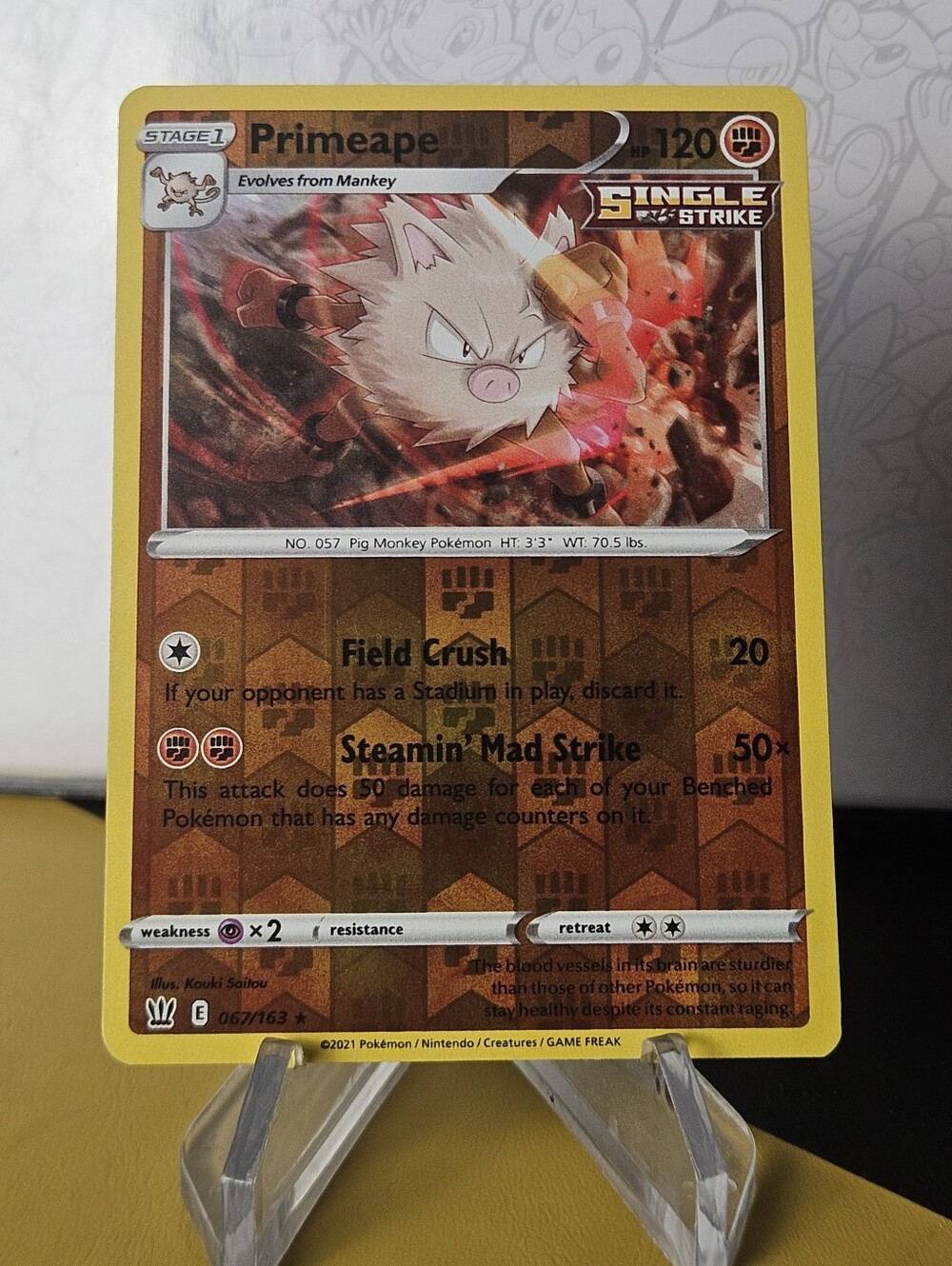 Primeape 067/163 Pokemon TCG Reverse Holo Rare